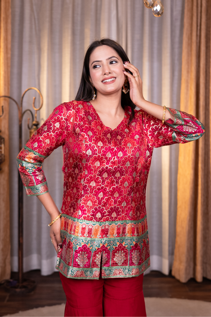Printed Red Co-Ords Set