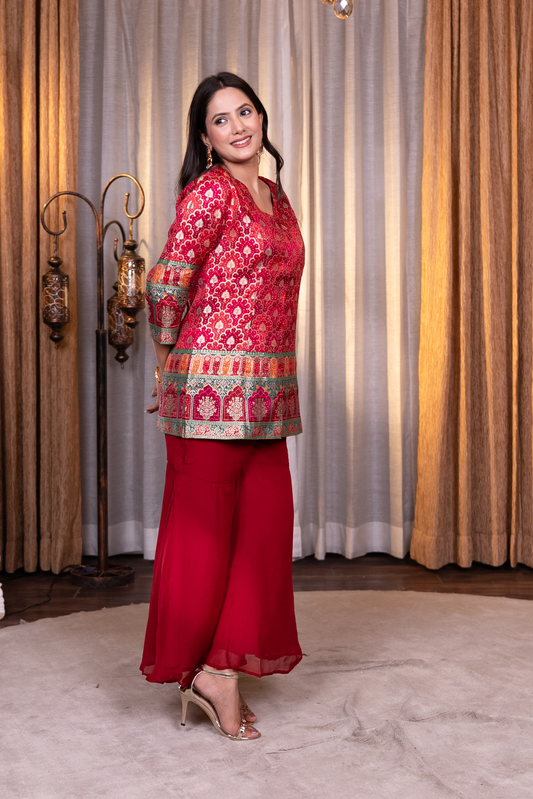 Printed Red Co-Ords Set