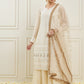 Ethnic Motifs Embroidered Sequinned Straight Kurta With Palazzos & Dupatta