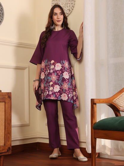 Women Printed Regular Pure Cotton Kurta with Trousers