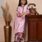 Floral printed pink kurta set