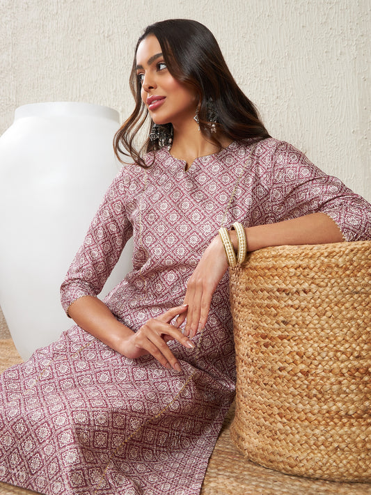 Floral Printed Kurta With Trousers