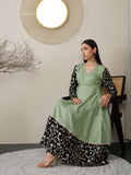 Women Floral Embroidered Angrakha Sequinned Kurta with Trousers & With Dupatta