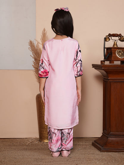 Girls Floral Printed Regular Kurta Set