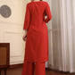 Square Neck Gotta Patti Georgette Straight Kurta With Palazzos & Dupatta