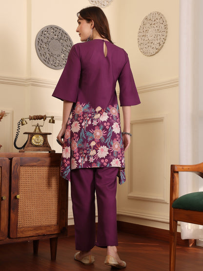 Women Printed Regular Pure Cotton Kurta with Trousers