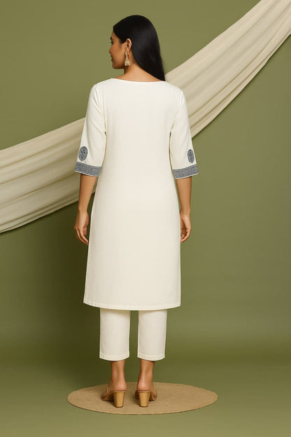 Women Ethnic Motifs Printed Cotton Kurta with Trousers & Dupatta