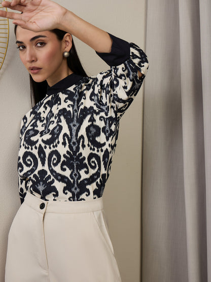 Printed Top With Trousers Co-Ords