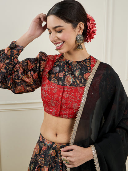 Embroidered Sequinned Ready to Wear Lehenga & Blouse With Dupatta