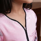 Floral printed pink kurta set
