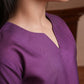 Floral printed purple kurta set