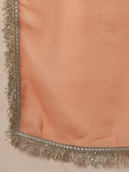 Embroidered Sequinned Lehenga & Blouse With Dupatta