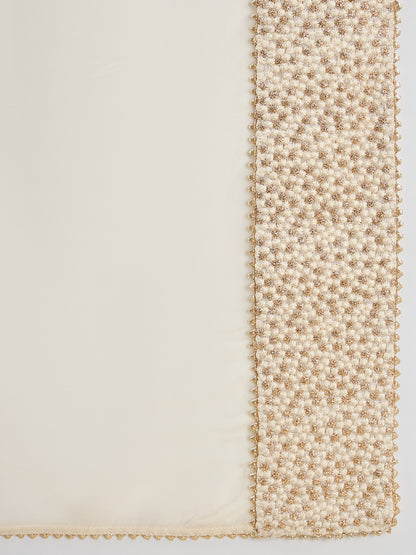 Women Regular Thread Work Chanderi Cotton Kurta with Churidar & With Dupatta