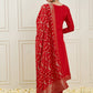 Ethnic Motifs Printed Regular Pure Silk Kurta With Trousers & Dupatta