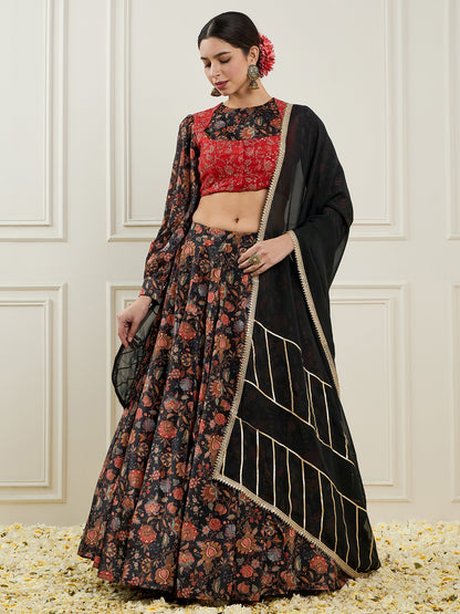 Embroidered Sequinned Ready to Wear Lehenga & Blouse With Dupatta