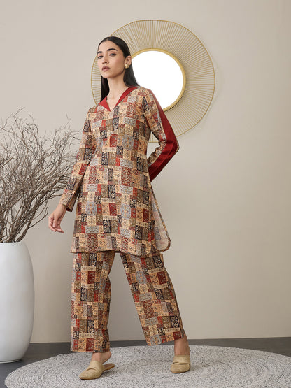 Printed Tunic With Trousers Co-Ords