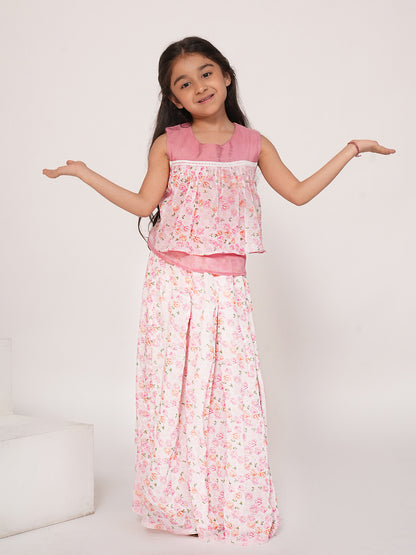 Floral printed pink co-ords set