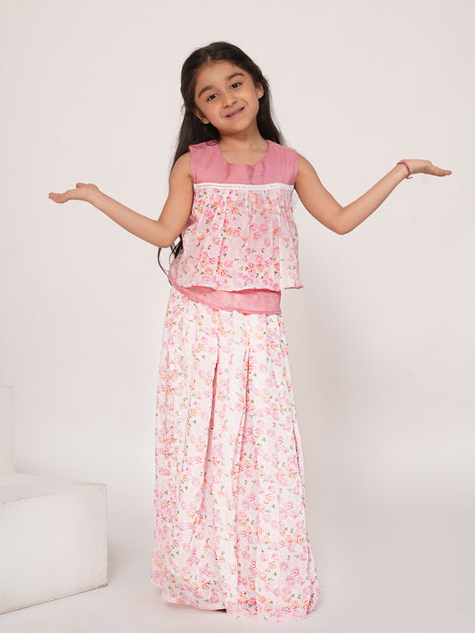 Floral printed pink co-ords set