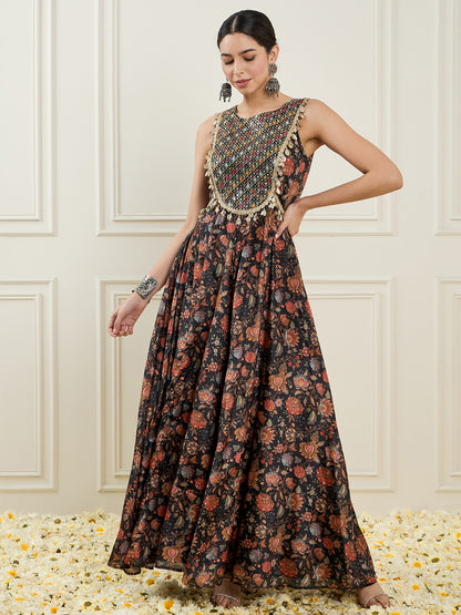 Floral Printed Culotte Jumpsuit