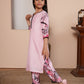 Floral printed pink kurta set