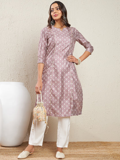 Floral Printed Kurta With Trousers