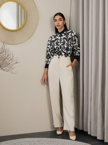 Printed Top With Trousers Co-Ords
