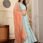 Embroidered Sequinned Lehenga & Blouse With Dupatta