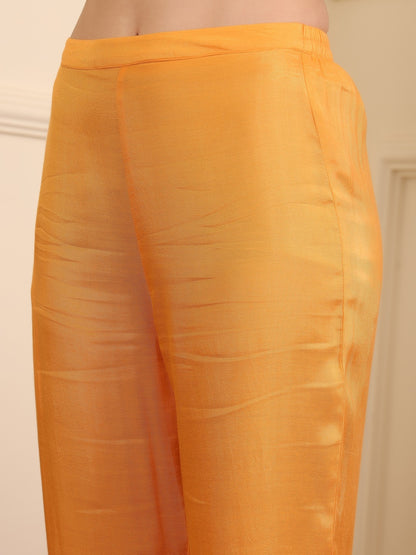 Women Floral Printed Regular Patchwork Pure Cotton Kurta with Trousers