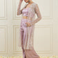 Woven Design Scoop Neck Sleeveless Brocade Co-Ord Set