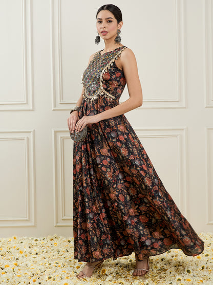 Floral Printed Culotte Jumpsuit