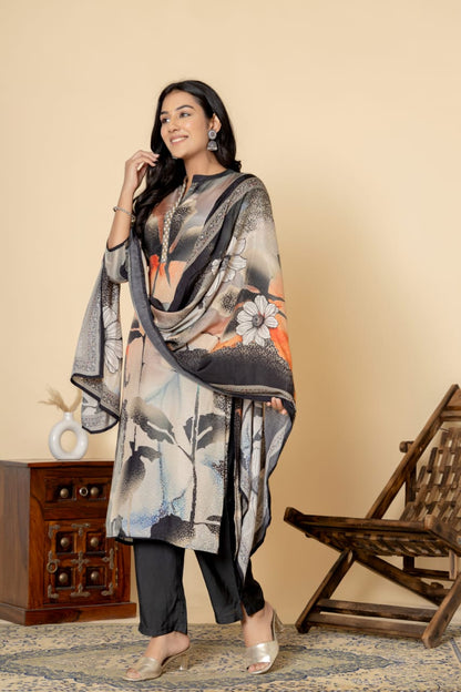 Women Floral Printed Kurta with Trousers & Dupatta