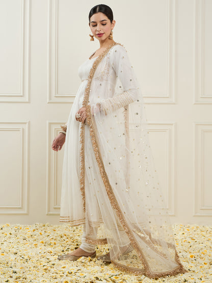 Women Regular Kurta with Churidar & With Dupatta