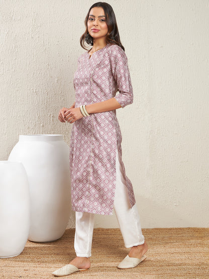 Floral Printed Kurta With Trousers