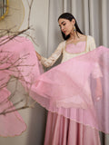 Ethnic Motifs Yoke Design Sweetheart Neck Brocade Kurti with Palazzos & Dupatta