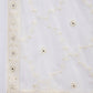 V-Neck Floral Embroidered Empire Mirror Work Anarkali Kurta with Trouser & Dupatta