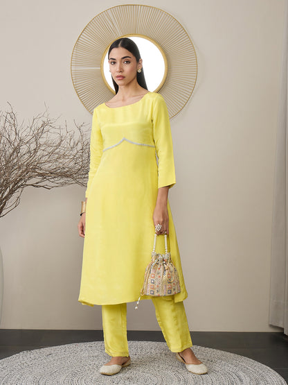 Women Panelled Kurta with Trousers