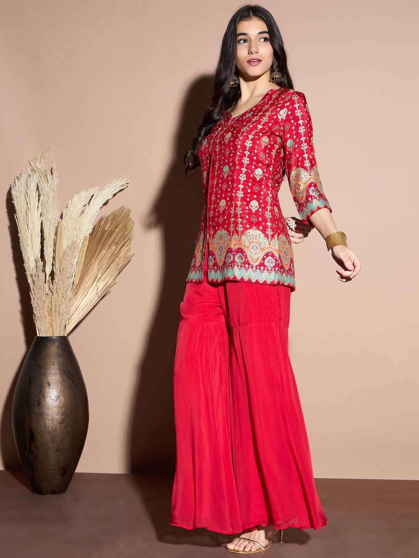 Printed Tunic With Sharara