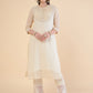 Round Neck Chanderi Cotton Straight Kurta With Trousers