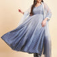 Embroidered Empire Sequinned Silk Crepe Kurta with Churidar & With Dupatta