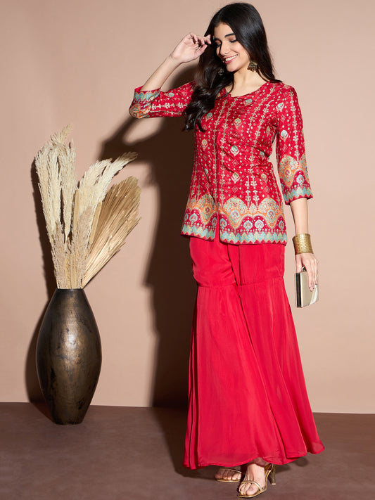 Printed Tunic With Sharara