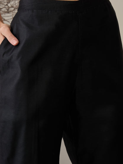 Women Embroidered Empire Kurta with Trousers
